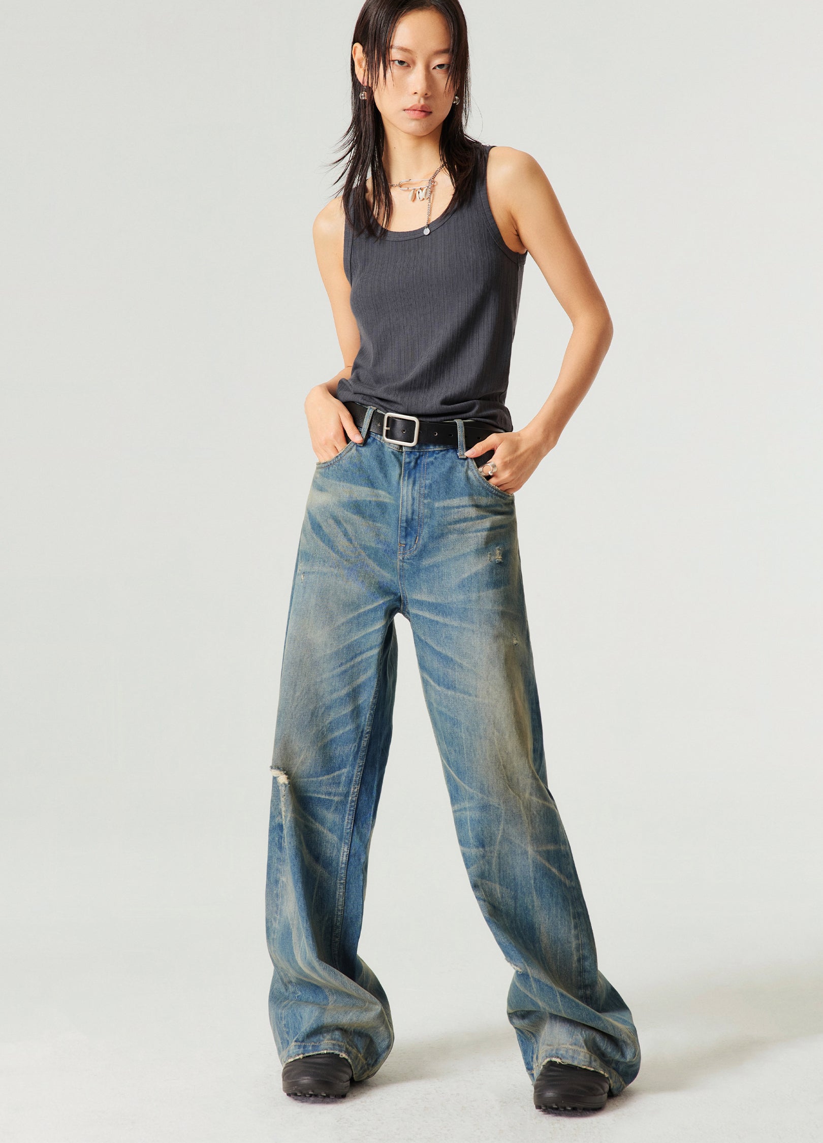 Nevada Wash Straight Denim – VERSEAS