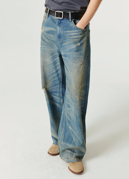 Nevada Wash Straight Denim – VERSEAS